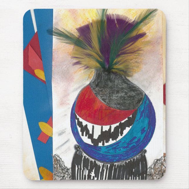 "Tribal Design" Computer Mouse Pad (Front)
