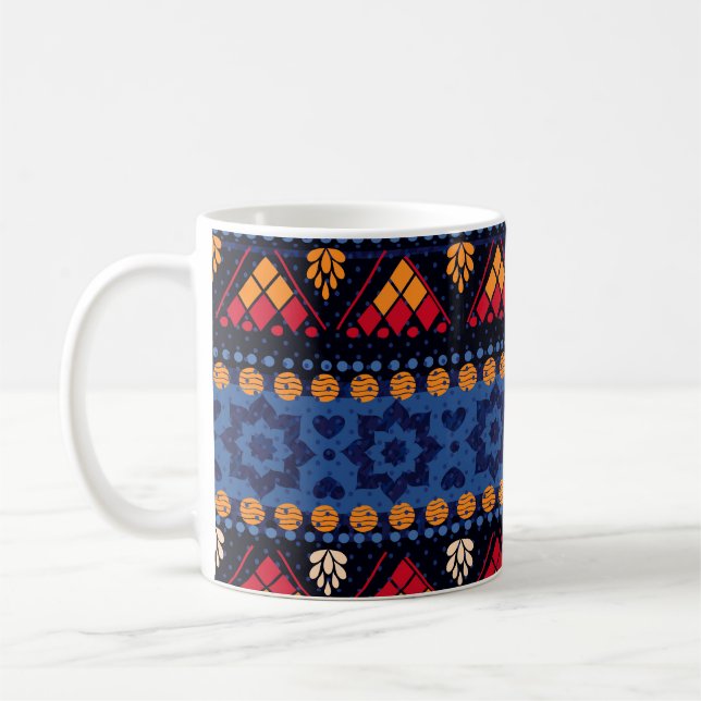 Tribal Design: Multifunctional Seamless Pattern. Coffee Mug (Left)
