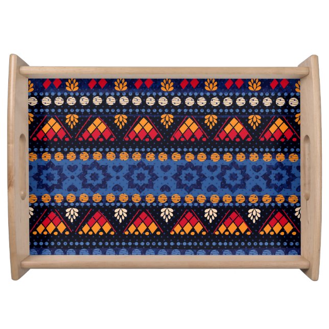 Tribal Design: Multifunctional Seamless Pattern. Serving Tray (Front)