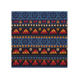 Tribal Design: Multifunctional Seamless Pattern. Wood Wall Art
