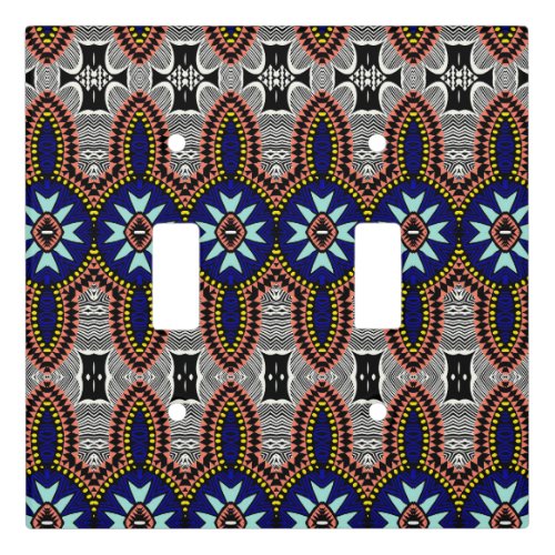 Tribal design pattern light switch cover