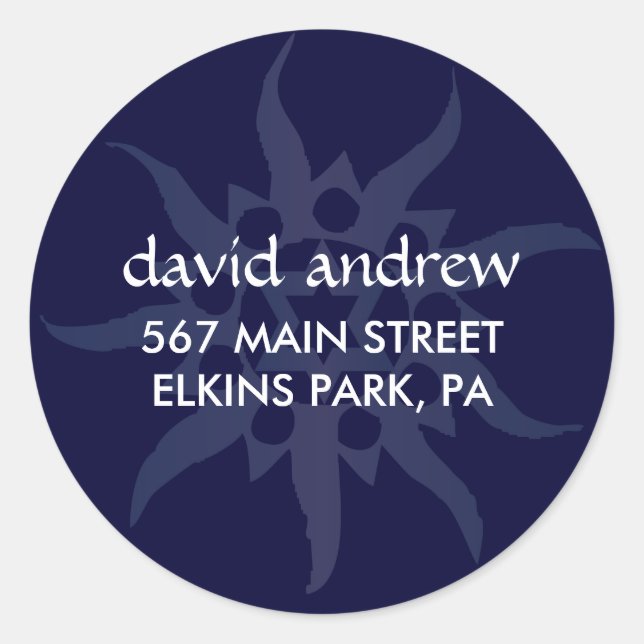 TRIBAL DESIGN Return Address Label Seal Sticker (Front)