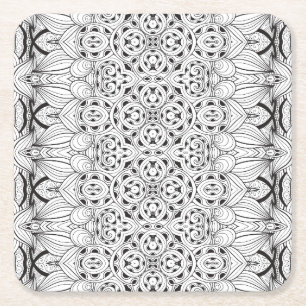 Tribal Design Square Paper Coaster