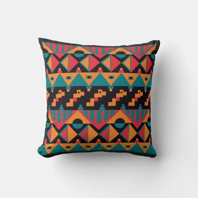 Tribal Design Throw Pillow (Front)