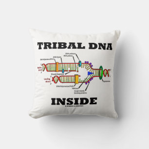 Tribal DNA Inside DNA Replication Bio-Anthropology Throw Pillow