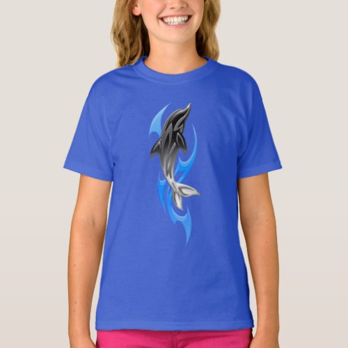 Tribal Dolphin T_Shirt