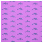 tribal dolphins purple/pink fabric