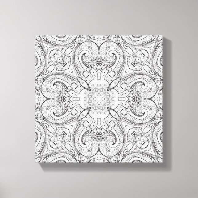 Tribal Doodle 11 Canvas Print (Front)