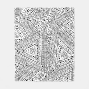 Tribal Doodle 2 Fleece Blanket