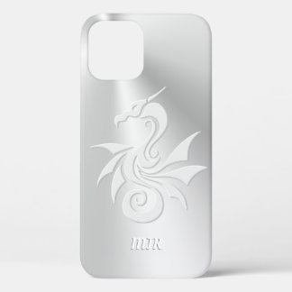 Tribal Dragon Logo, your monogram initials iPhone 12 Case