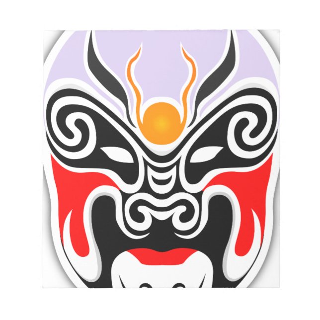 Tribal Dragon Mask Notepad (Front)