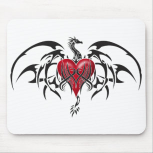 Tribal dragon mouse pad