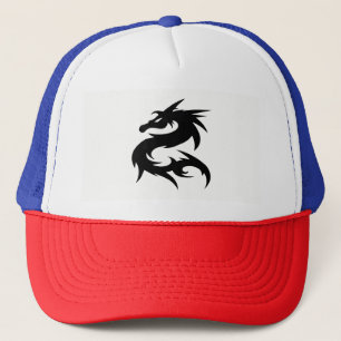 Tribal Dragon Silhouette Trucker Hat