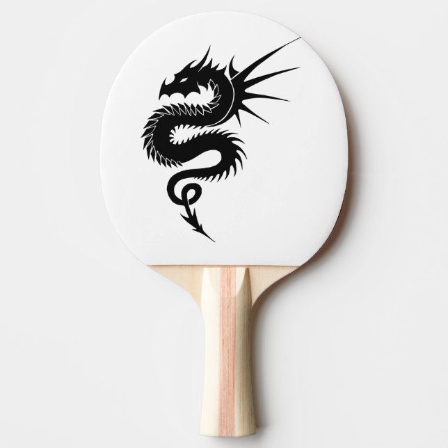 Tribal Dragon Table Tennis Racket Ping-Pong Paddle (Front)