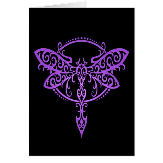 Tribal Dragonfly, Purple and Black (Front)