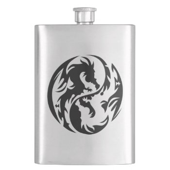 Tribal Dragons Classic Flask by FantasyCandy at Zazzle