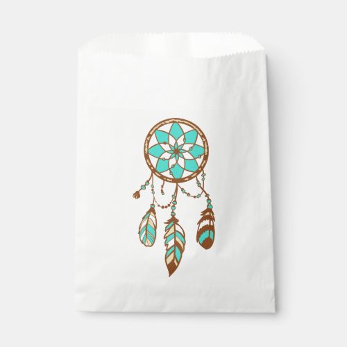 Tribal Dream Catcher Native American Boho Wedding Favor Bag
