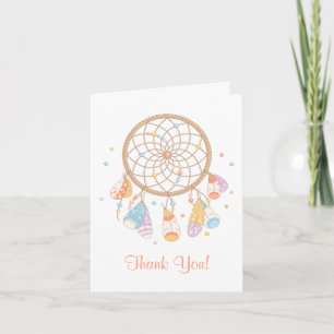 Tribal Dreamcatcher Boho Baby Shower Thank You 88 Card