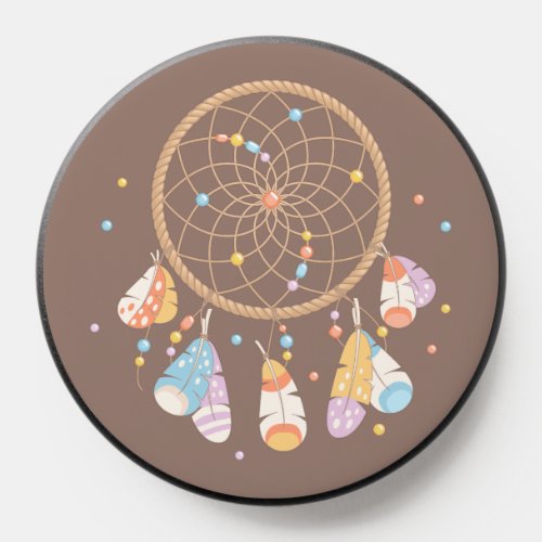 Tribal Dreamcatcher Boho Brown PopSocket