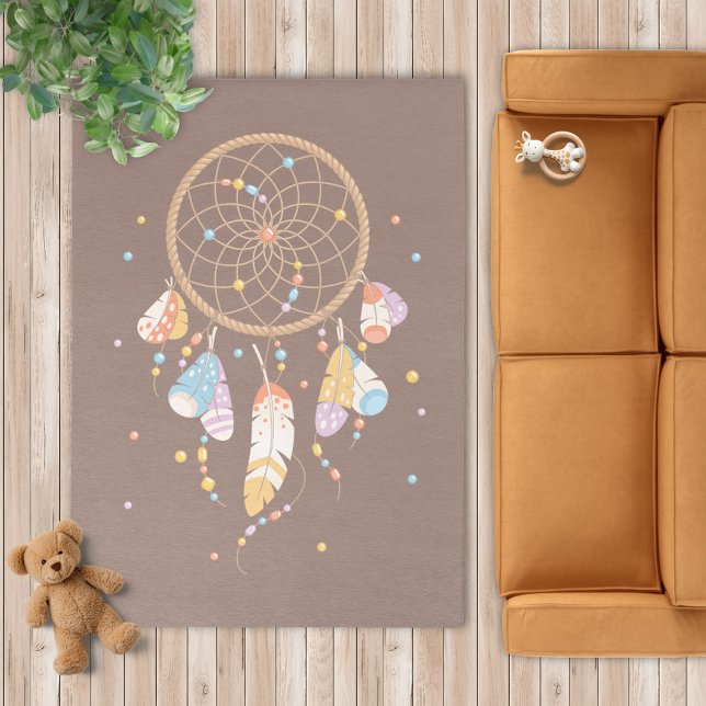 Tribal Dreamcatcher Boho Brown Rug (Creator Uploaded)