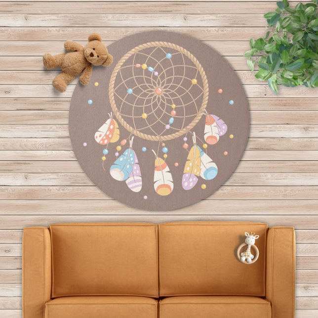 Tribal Dreamcatcher Boho Brown Rug (Creator Uploaded)