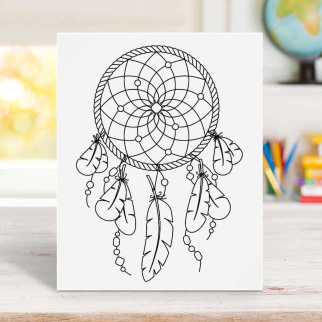 Tribal Dreamcatcher Boho Coloring Page Poster (Creator Uploaded)
