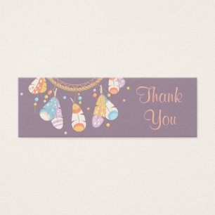 Tribal Dreamcatcher Boho Purple Thank You