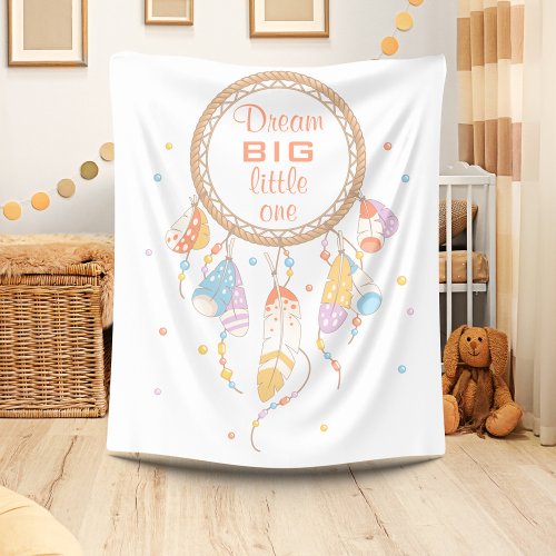 Tribal Dreamcatcher Boho Quote Fleece Blanket