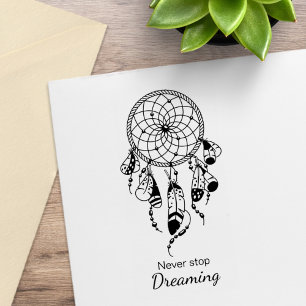 Tribal Dreamcatcher Boho Rubber Stamp