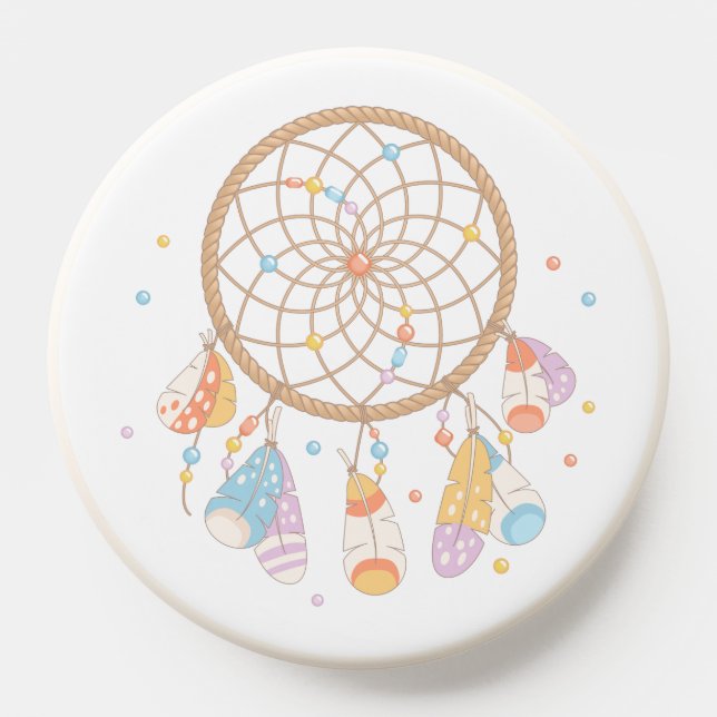 Tribal Dreamcatcher Boho White PopSocket (Popsocket)