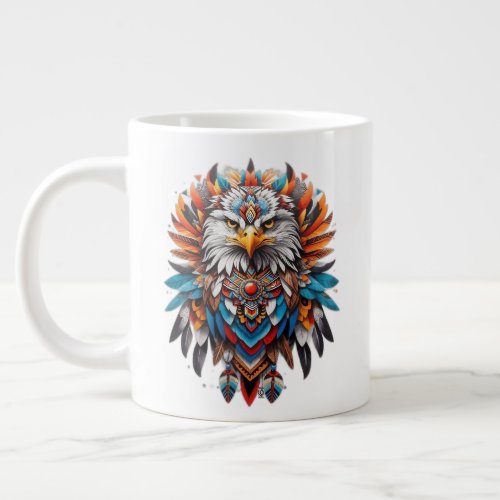 Tribal eagle spirit logo giant coffee mug