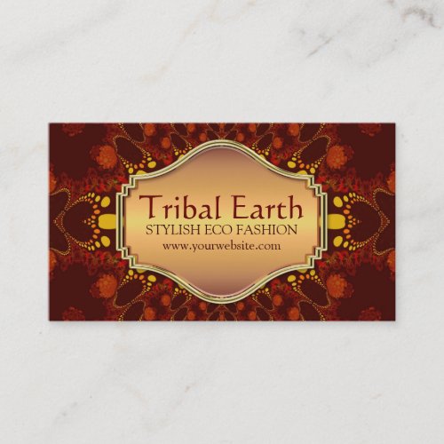 Tribal Earth Eco Fashion Art Business Card