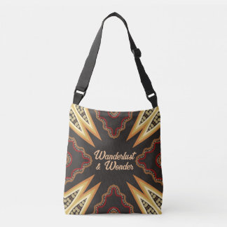 Tribal Earth Energy Inspirational Words Crossbody Bag
