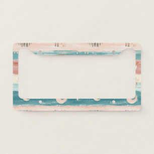 Tribal Earth Tone Celestial Stripe - Astrology License Plate Frame