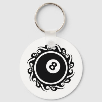 tribal eightball keychain