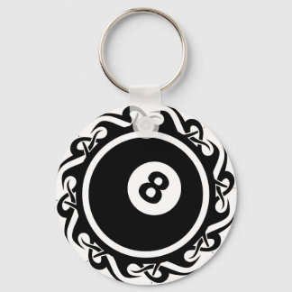 tribal eightball keychain