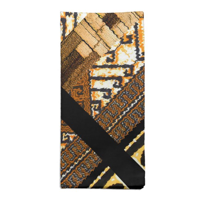 Tribal Elegance: Woven Symbolism  Cloth Napkin (Folded)