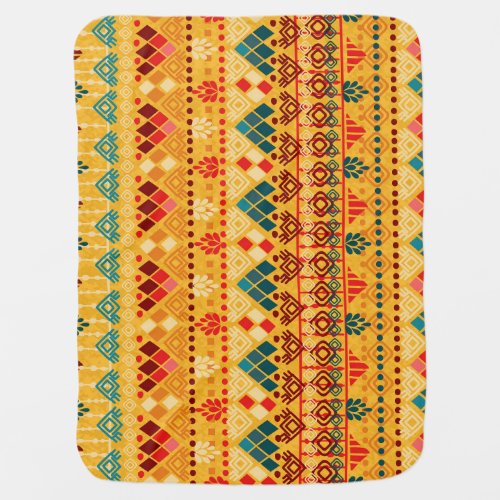 Tribal elements versatile seamless pattern baby blanket