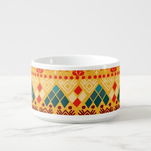 Tribal elements versatile seamless pattern bowl