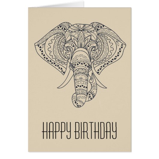 Tribal elephant African animal art (Front)