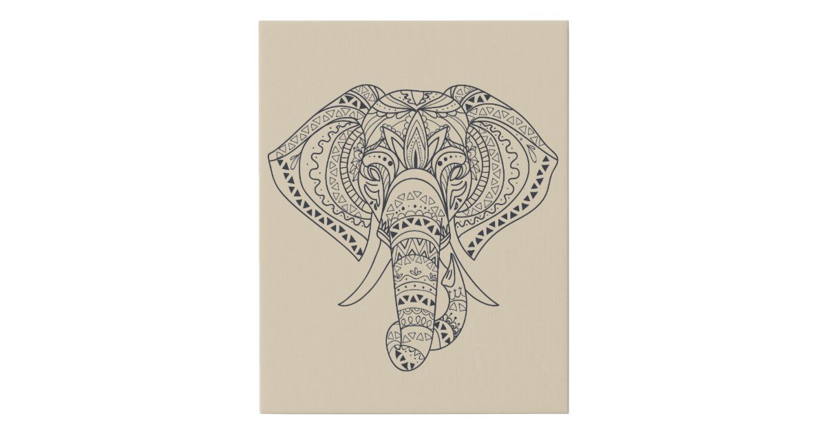 tribal african elephant drawing