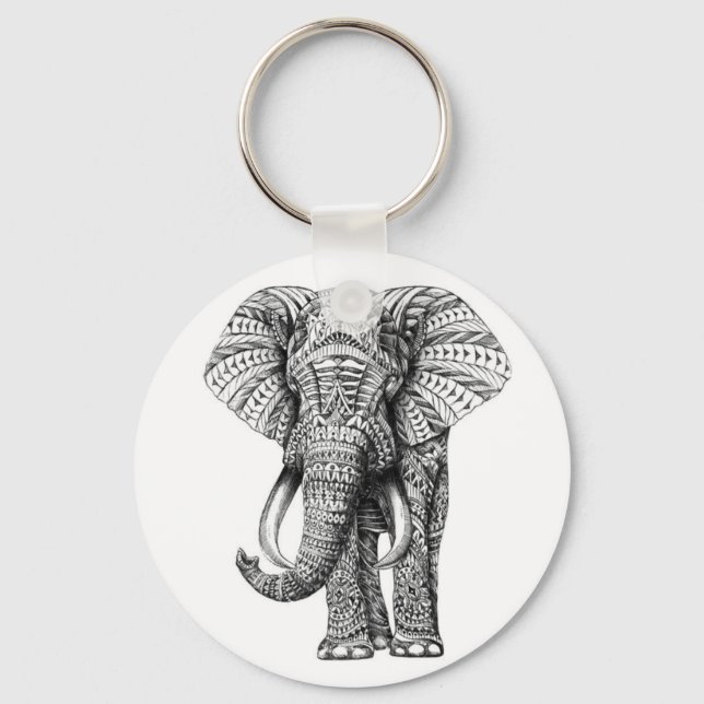 tribal elephant keychain (Front)