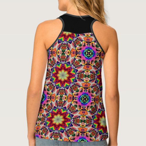 Tribal Energy Geometric Papers Tank Top