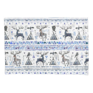 Tribal ethnic, animals dream catcher, seamless. pillow case