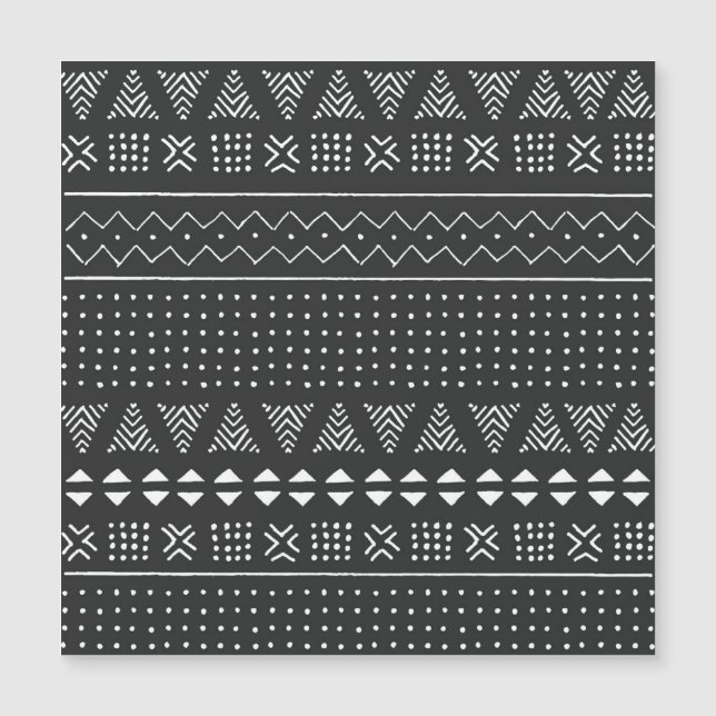Tribal ethnic: black white pattern. (Front)