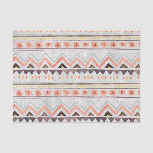 Tribal, Ethnic, Boho, Western, Native tissue paper (Front)
