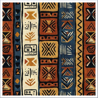 Tribal Ethnic Brown Gold & Green Scarf