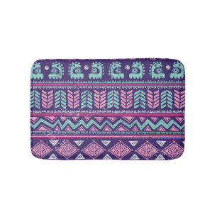 Tribal Ethnic: Colorful Seamless Pattern. Bath Mat