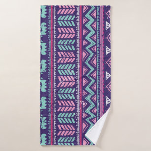 Tribal Ethnic: Colorful Seamless Pattern. Bath Towel