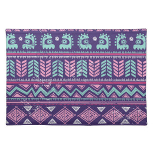 Tribal Ethnic: Colorful Seamless Pattern. Cloth Placemat